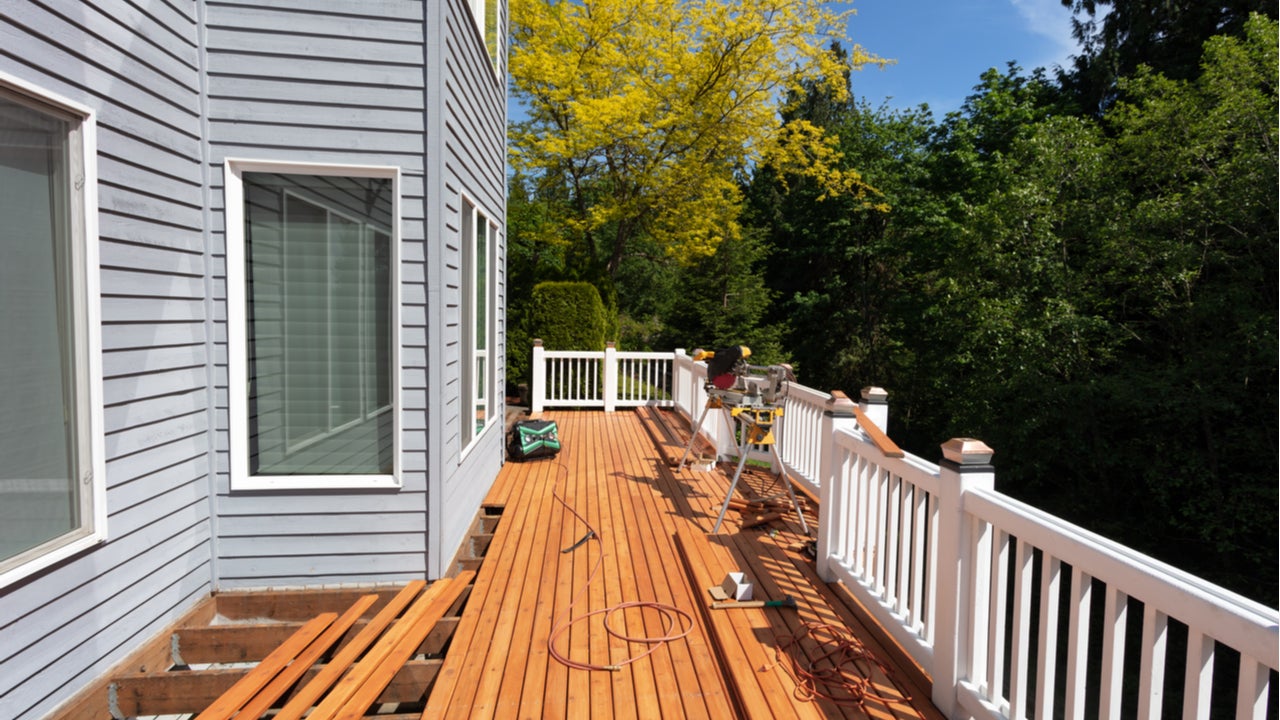 House deck under renovation