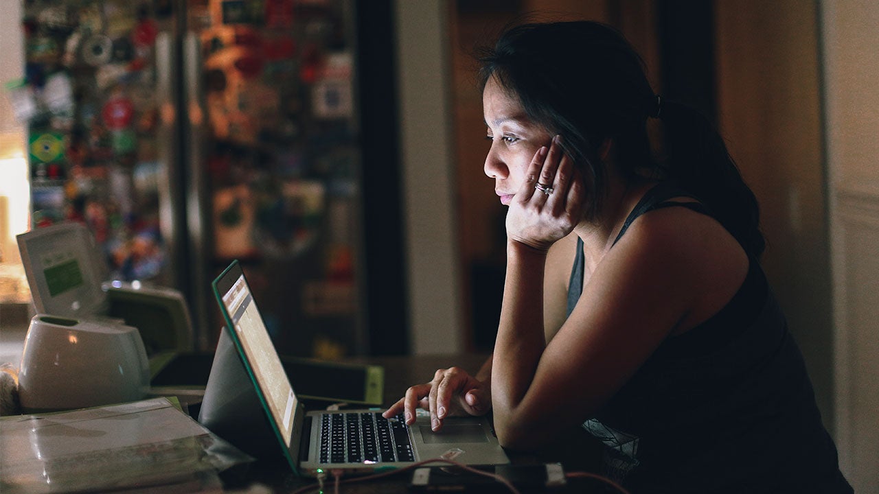 Woman on computer