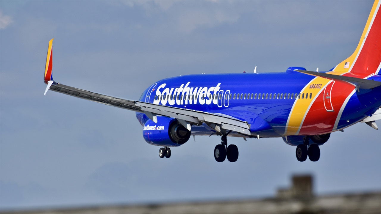 Southwest plane taking off