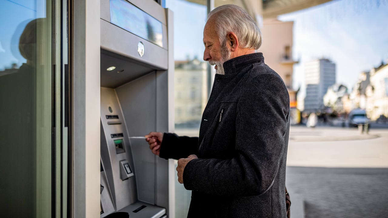 Person at ATM