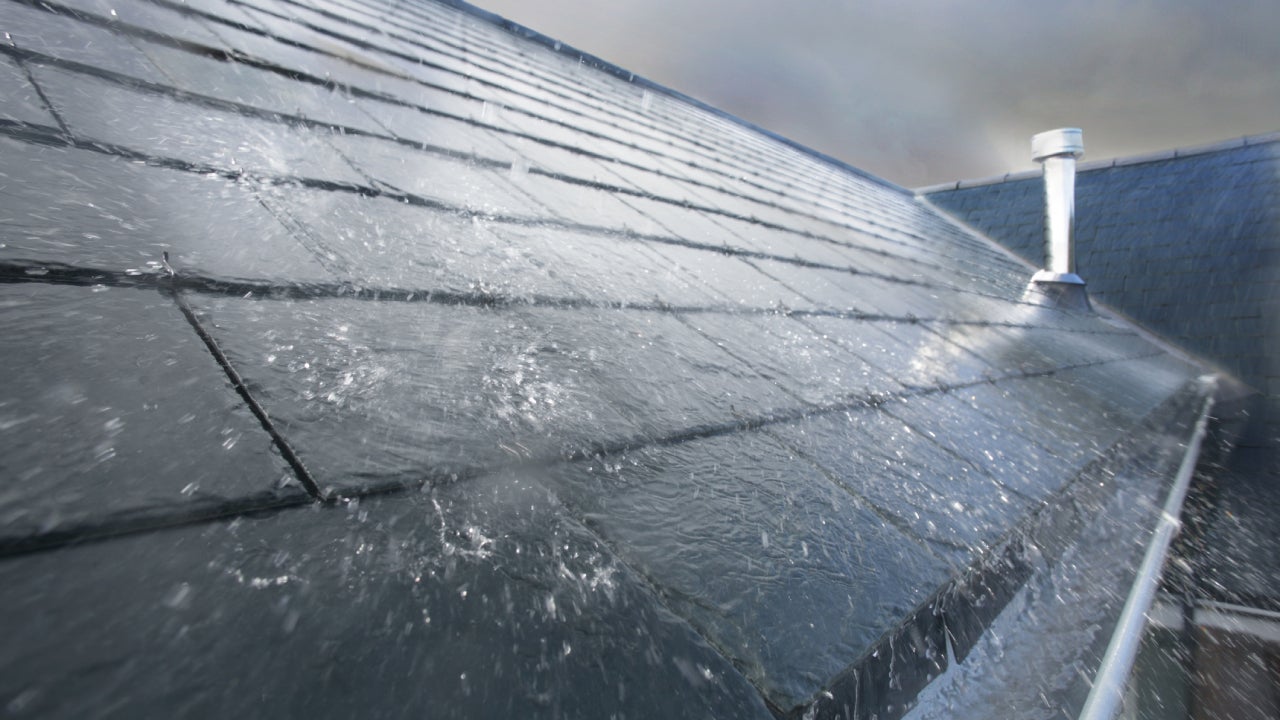 Rain hitting roof
