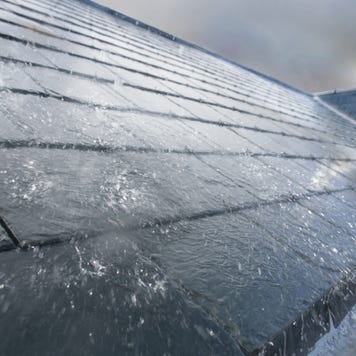 Rain hitting roof