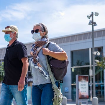 People outside of airport