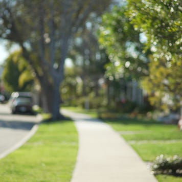 A neighborhood view from the street