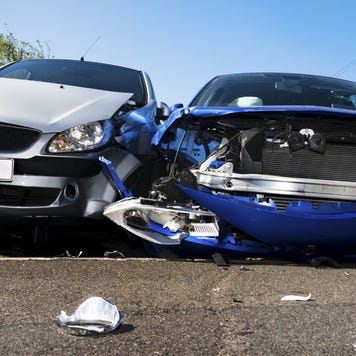 smashed cars