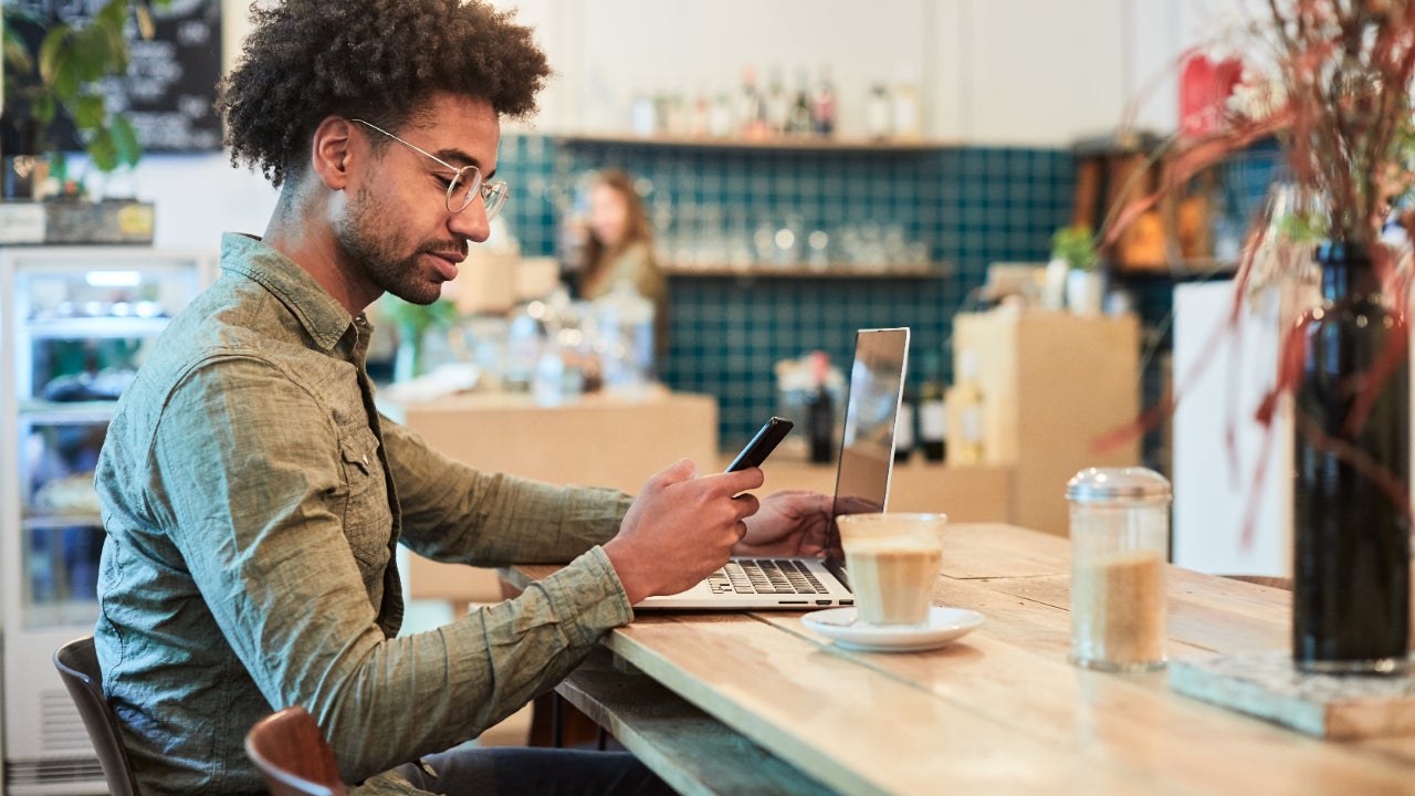 Man at coffee shop