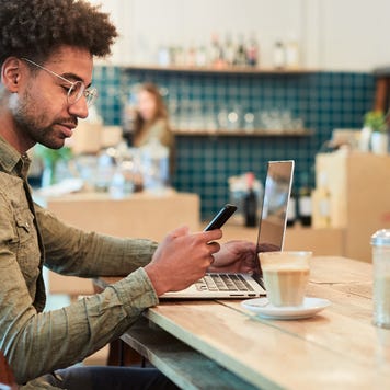 Man at coffee shop