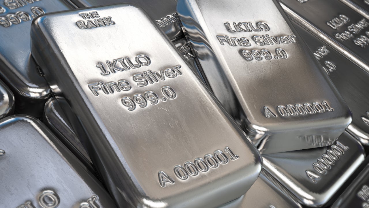 A picture of small silver ingots