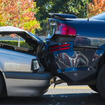 Auto accident involving two cars