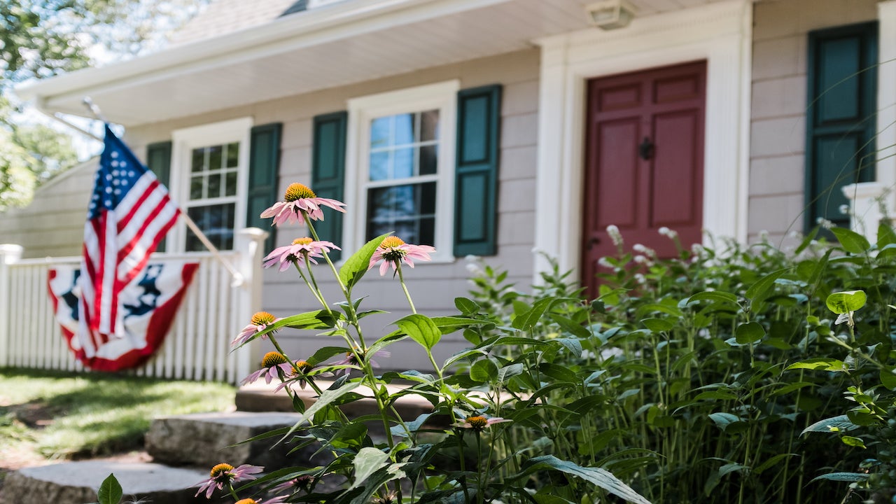 House with flowers