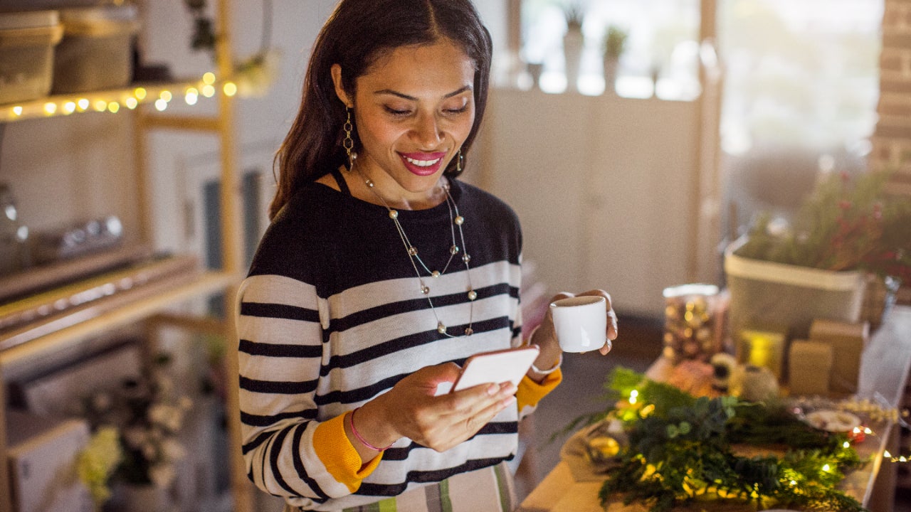 Small business owner at holidays
