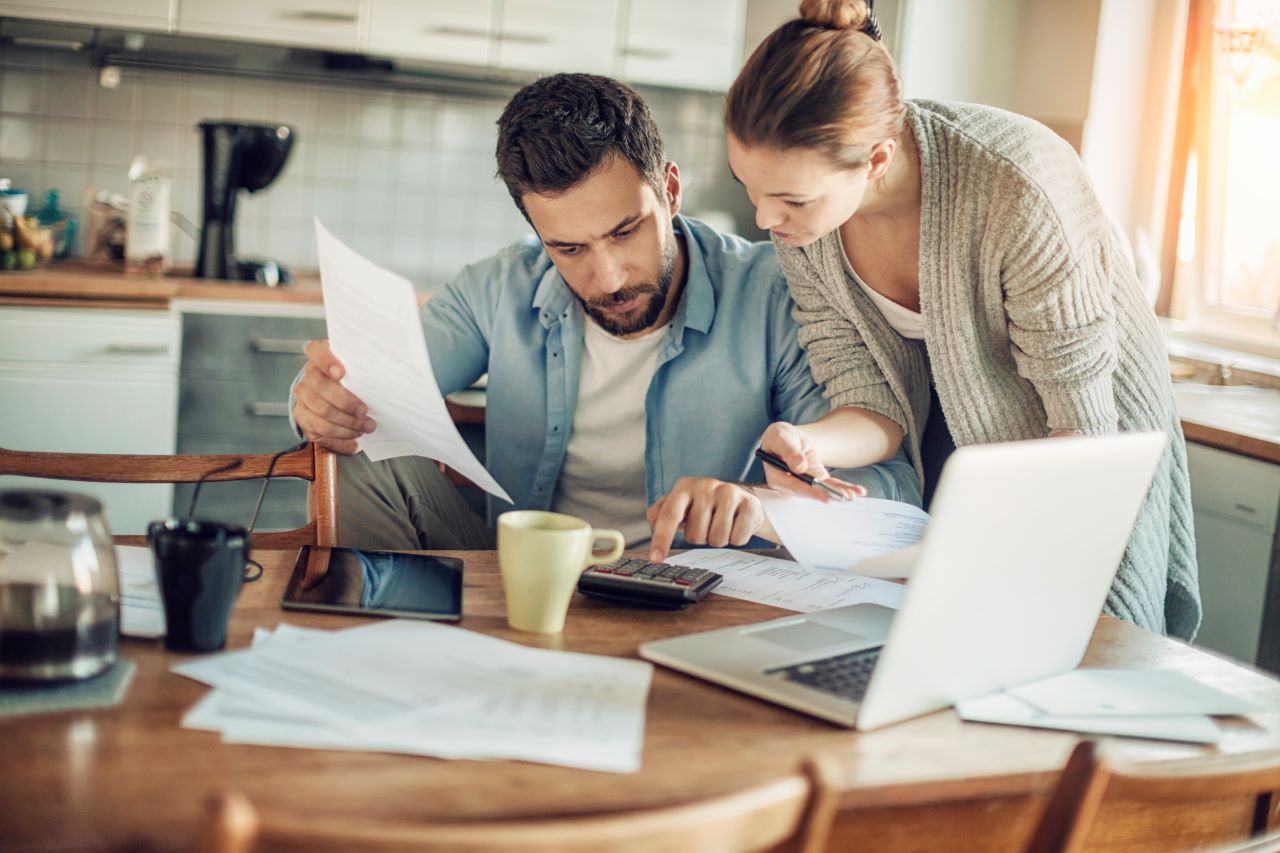 Couple works on bills