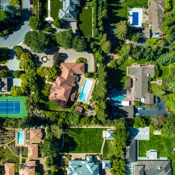 houses aerial view