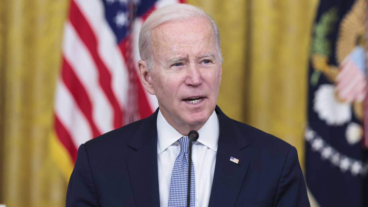US President Joe Biden during a meeting of his Competition Council in the East Room of the White House in Washington, DC, US, on Wednesday, Feb. 1, 2023.