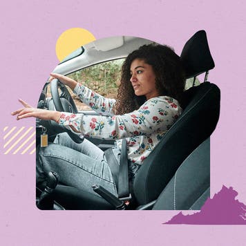Person in a car