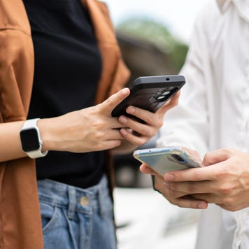 People on phones