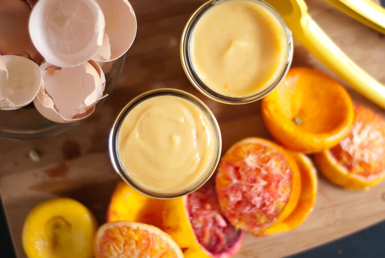 blood orange curd and meyer lemon curd