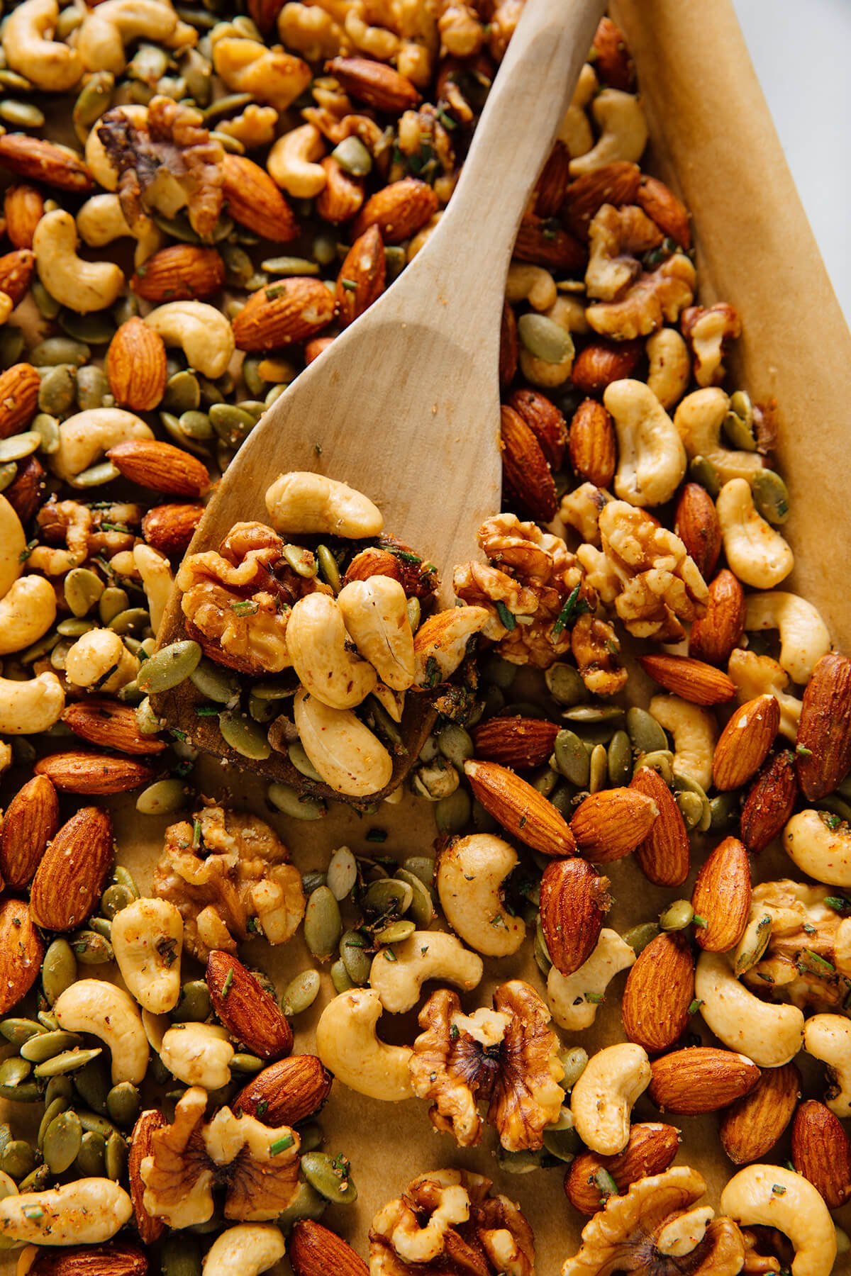 buttered roasted nuts with rosemary