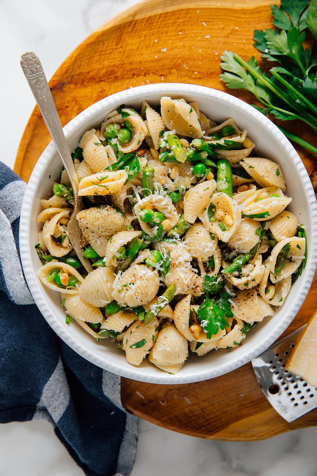 bowl of springtime pasta