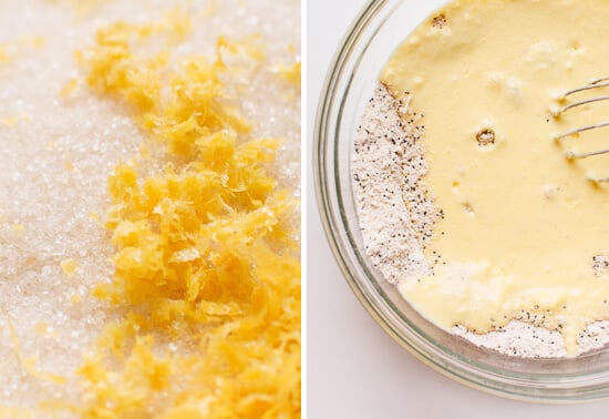 lemon poppy seed muffin batter