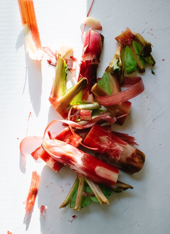 Rhubarb scraps - cookieandkate.com