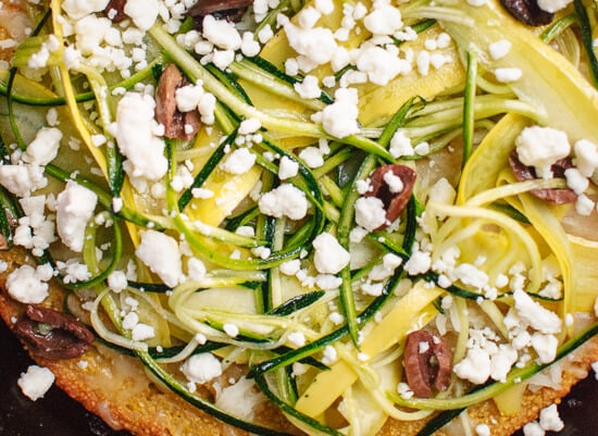 Summer squash and feta pizza - cookieandkate.com