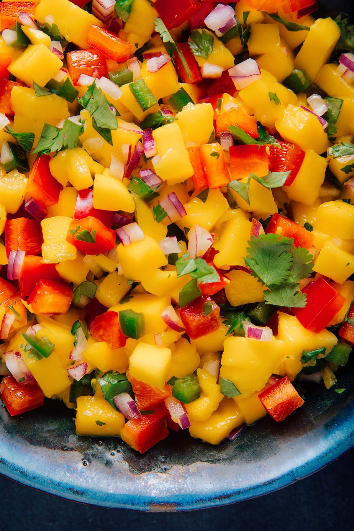 mango salsa close-up