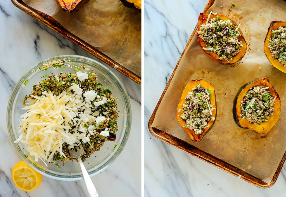 how to stuff acorn squash