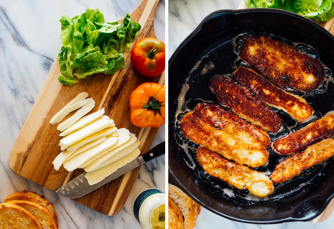 halloumi BLT ingredients