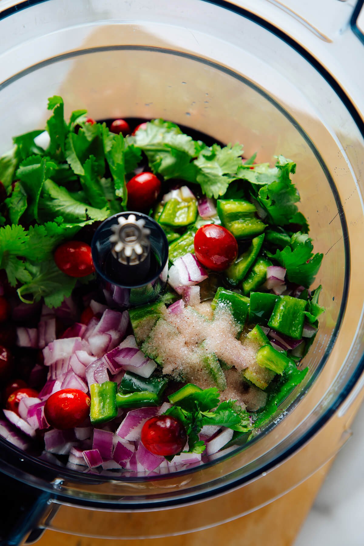 cranberry salsa in food processor