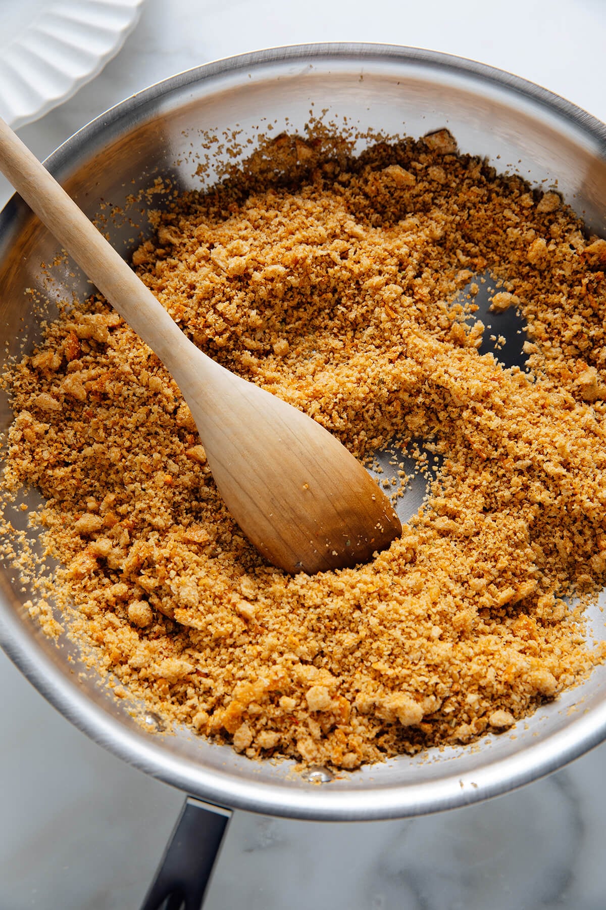 skillet-toasted bread crumbs