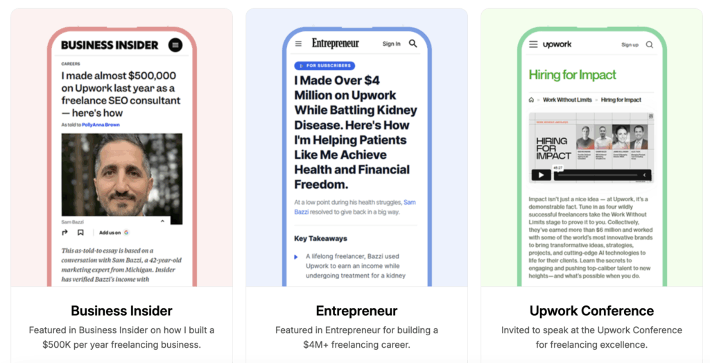 Here are some of the places I've been featured.